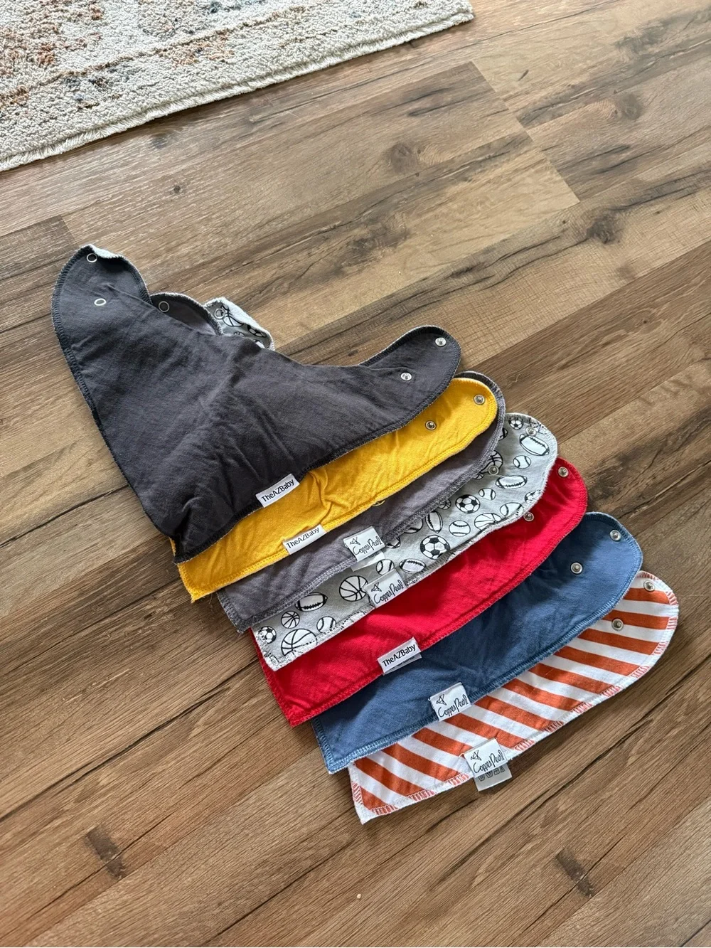Assorted Kids Bandana Bibs - Multi Color Set